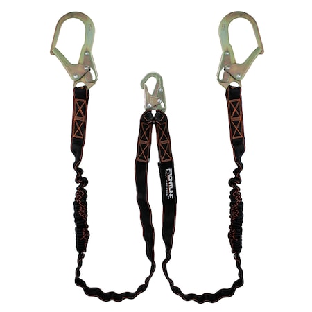 Frontline Combat Twin Leg 6' Rebar Hook Lanyard with Internal Shock Absorber LIS62R